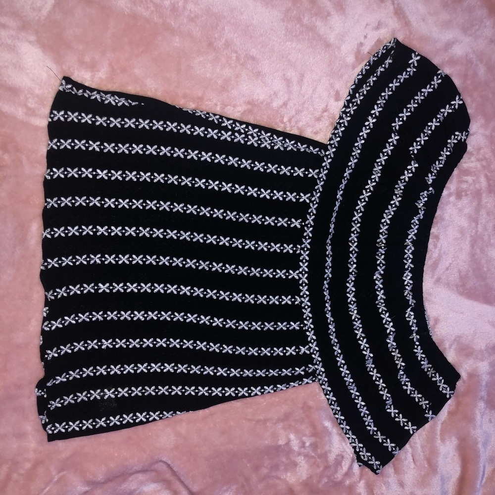 off the shoulder printed top